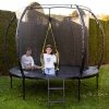Trampolina ogrodowa dla dzieci HyperMotion - 244 cm 8FT - z drabinką i siatką wewnętrzną - do domu i ogrodu Trampolina ogrodowa dla dzieci HyperMotion - 244 cm 8FT - z drabinką i siatką wewnętrzną - do domu i ogrodu